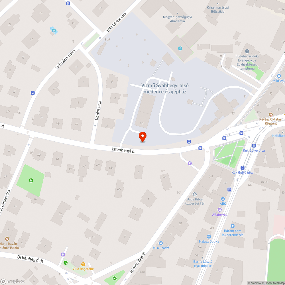 Istenhegyi 3 előtti buszmegálló pollerei eltűntek bejelentés helye