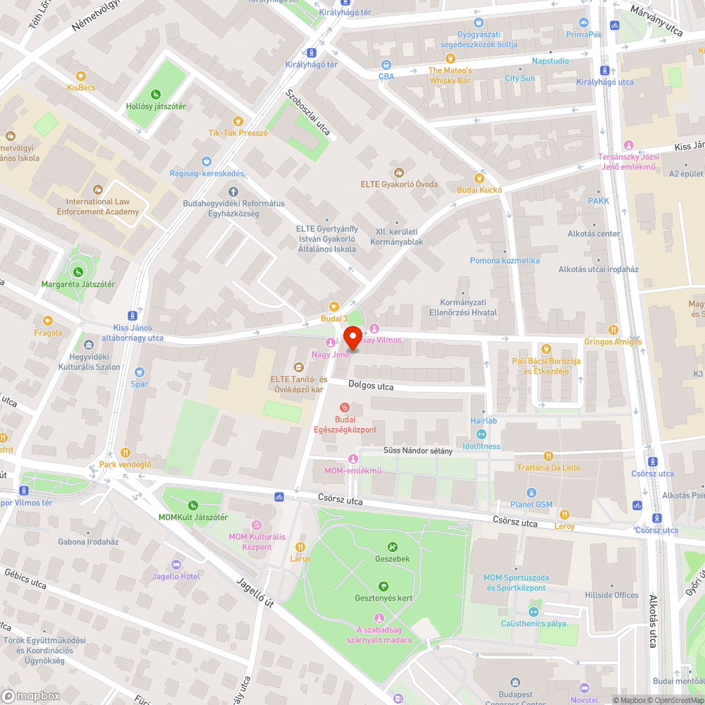 Úttesten parkoló autók bejelentés helye