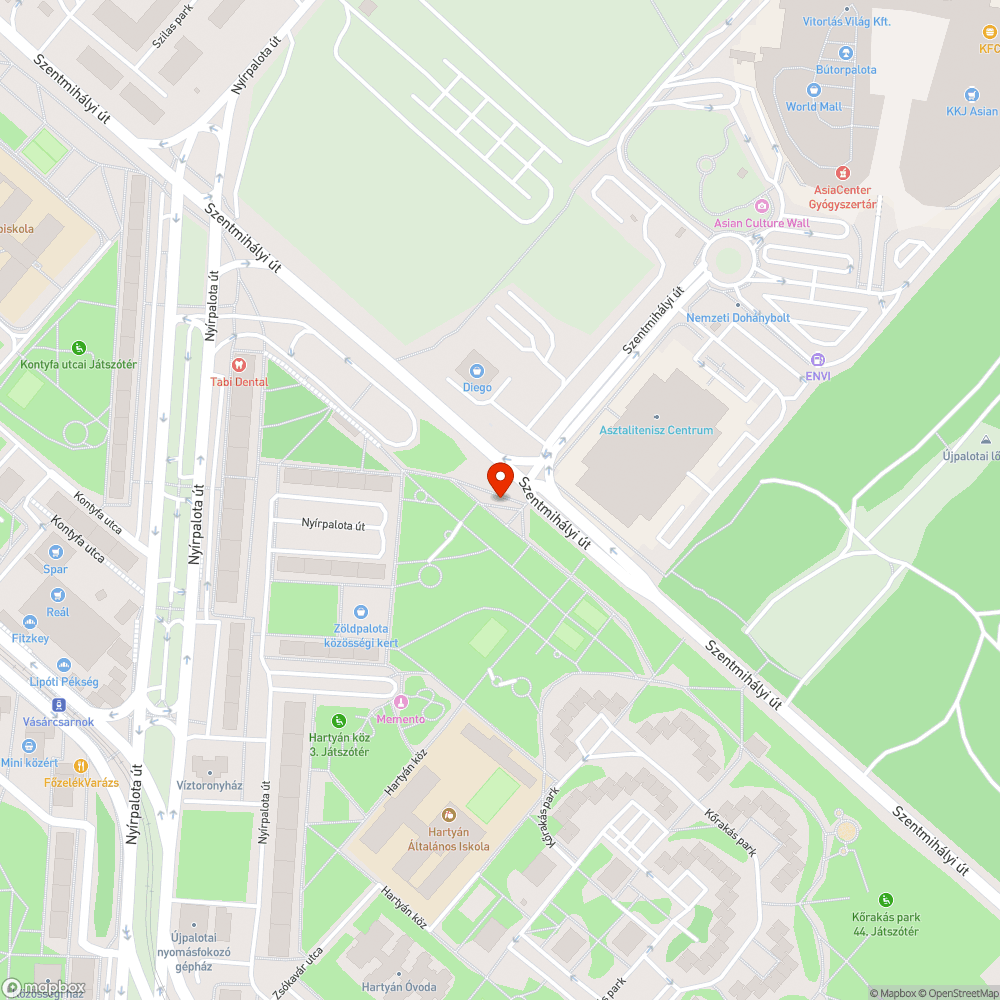 Veszélyes, csúszós faleveles park bejelentés helye