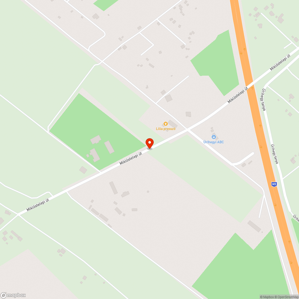 Hibás napelemes lámpa a Szövetkezeti bolt megállóban, Miklóstelepen bejelentés helye