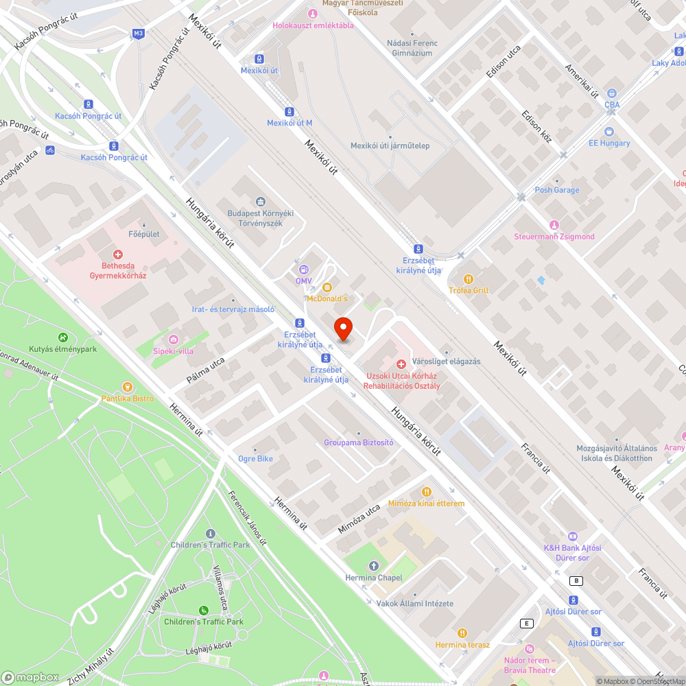 Hiányos zebra bejelentés helye