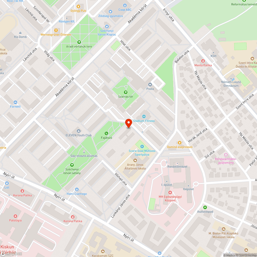 Járdahiba a Széchenyi István sétány - Világ utca találkozásánál bejelentés helye