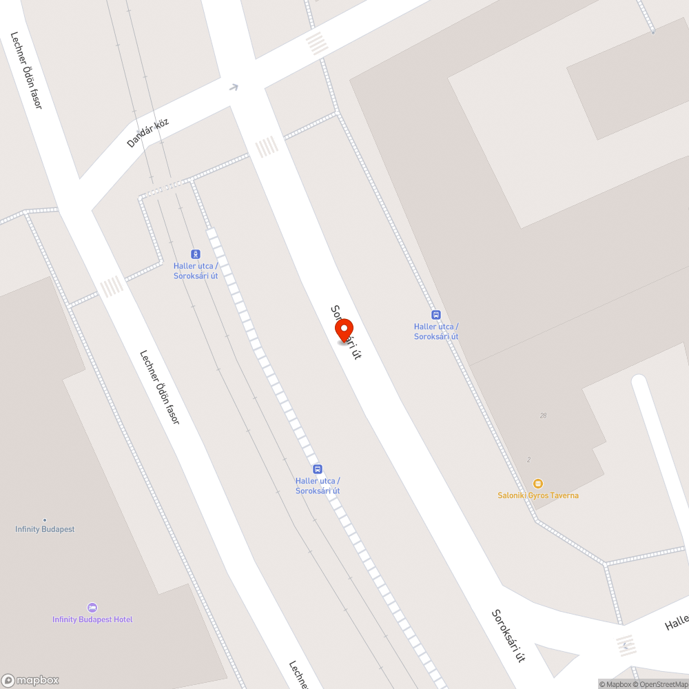 A buszmegálló beton és aszfalt burkolatának találkozásánál kátyú, szintkülönbség! bejelentés helye