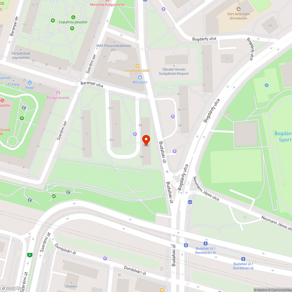 Vandalizmus az 1-es villamos lépcső korláton (Dombóvári út) bejelentés helye