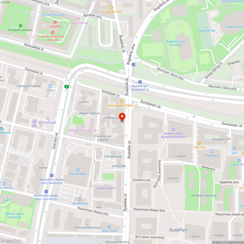 Rosszul hangolt közlekedési lámpa Budafoki út Dombóvári út kereszteződés bejelentés helye