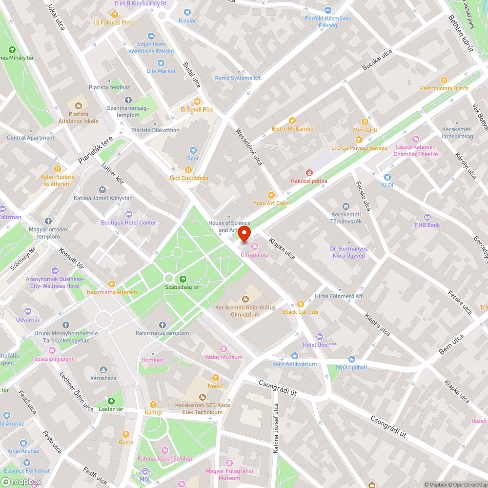 Süllyedő járda a Cifrapalota oldalában bejelentés helye