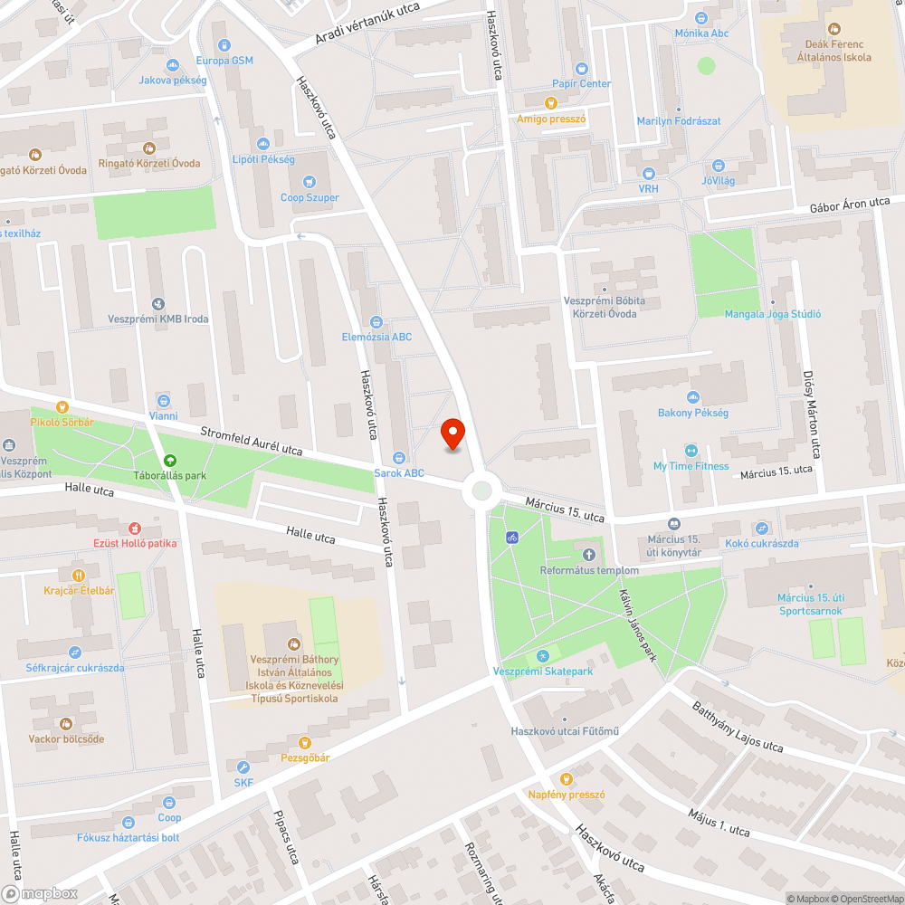 Haszkovó uti járdák állapota bejelentés helye