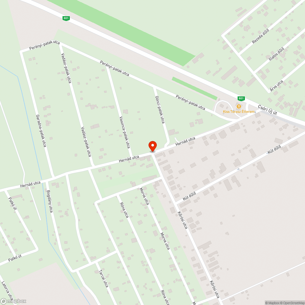 Járda hiánya a Hernád utcában bejelentés helye