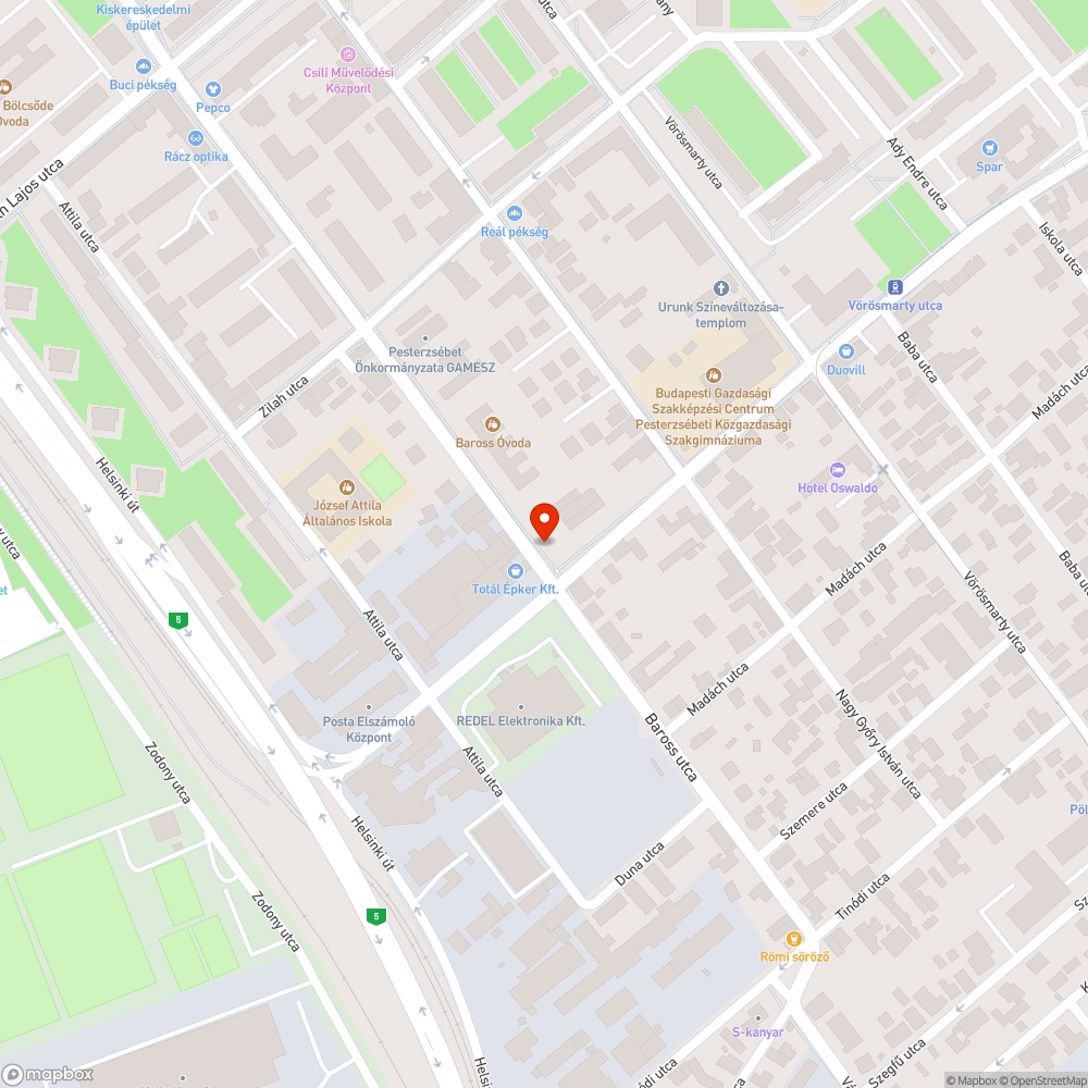 Járdán beszakadás XX. kerületben bejelentés helye