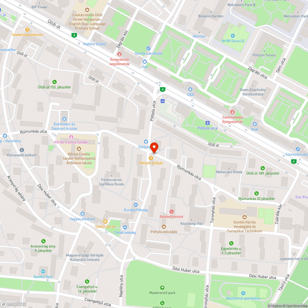 Kidöntött kőpad bejelentés helye