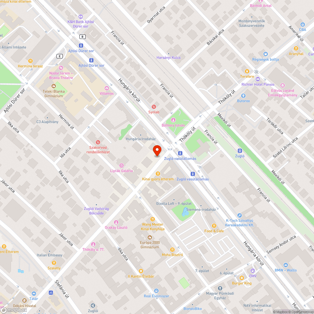 oszlopok a Thököly úton bejelentés helye