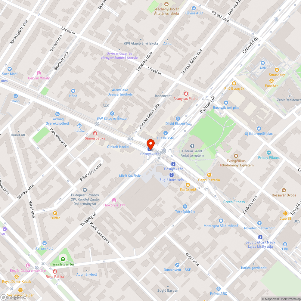 Otthagyott csatornafedél a Bosnyák téren. bejelentés helye