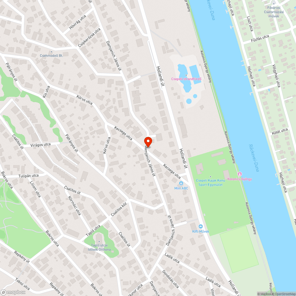 Vízelvezető bejelentés helye