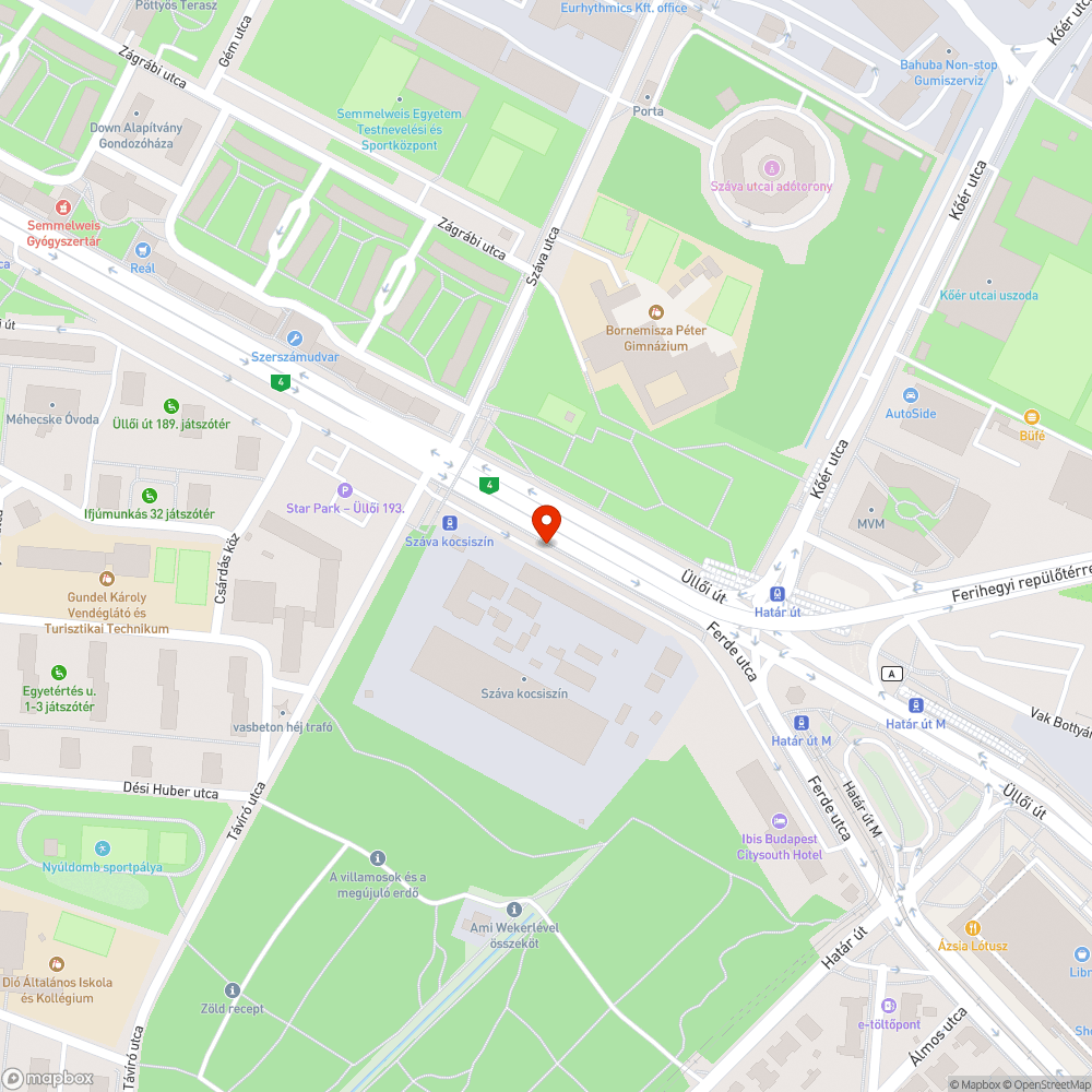 Sebességkorlátozó tábla feldőlve az Üllői út mellett, majdnem a Határ útnál bejelentés helye