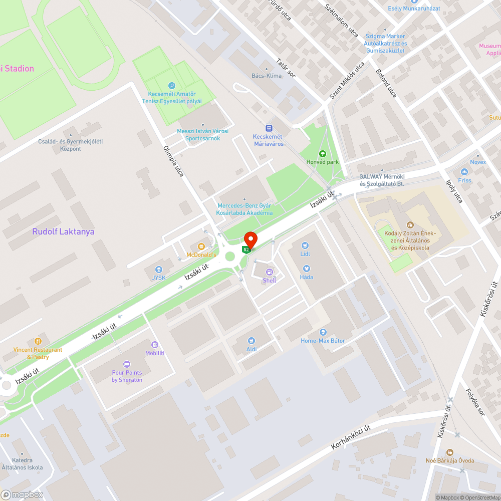 Kátyús, balesetveszélyes kerékpárlehajtók a Szil-Coop - Shell kútnál bejelentés helye