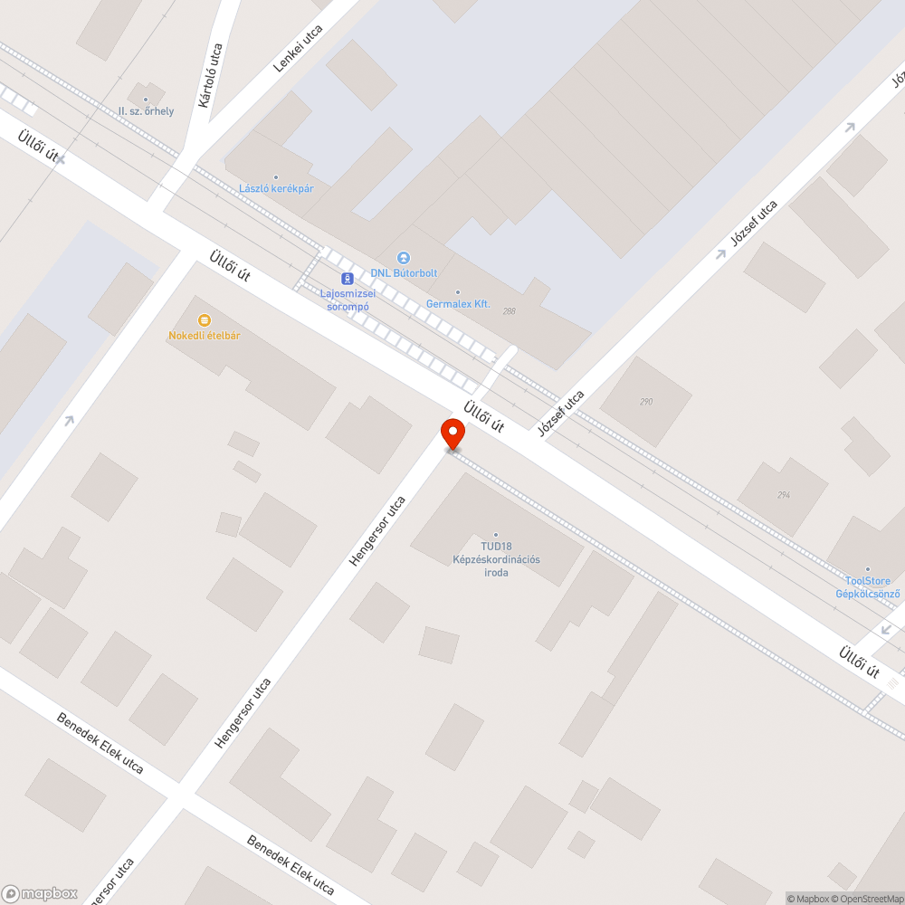 Veszélyesen átépített szegély a Hengersor u.-ban az Üllői útnál bejelentés helye