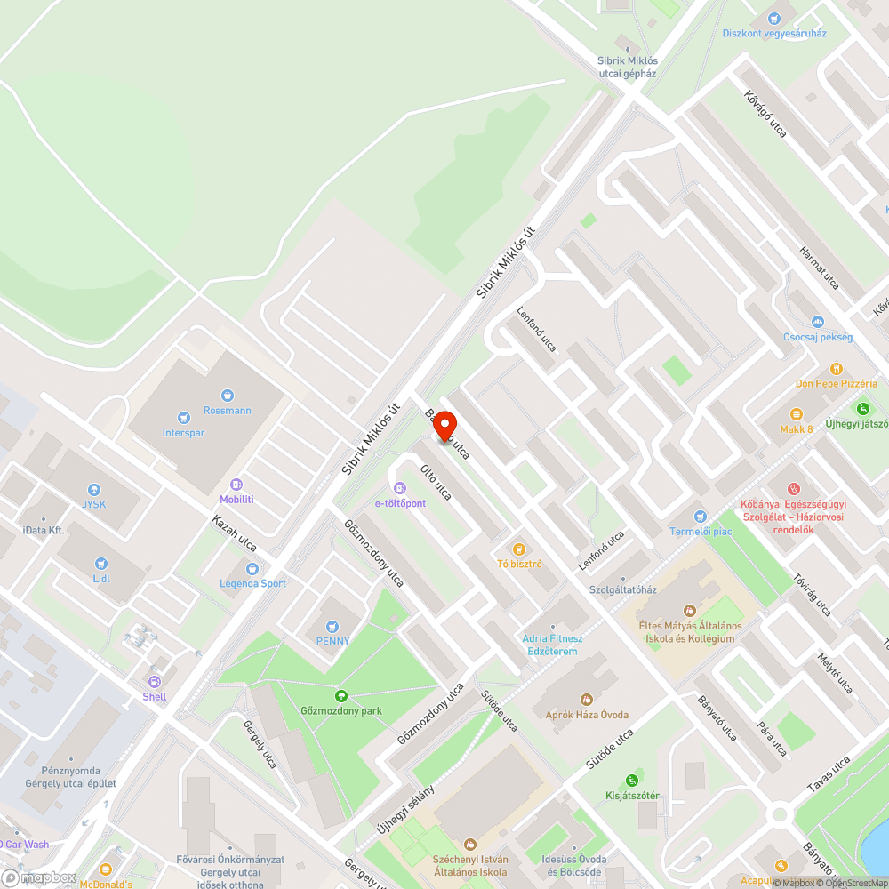 Botlásveszélyes bejáró bejelentés helye