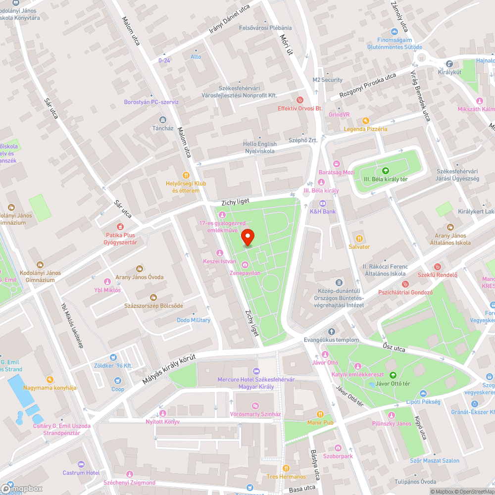 Szemét és kosz a város szívében bejelentés helye