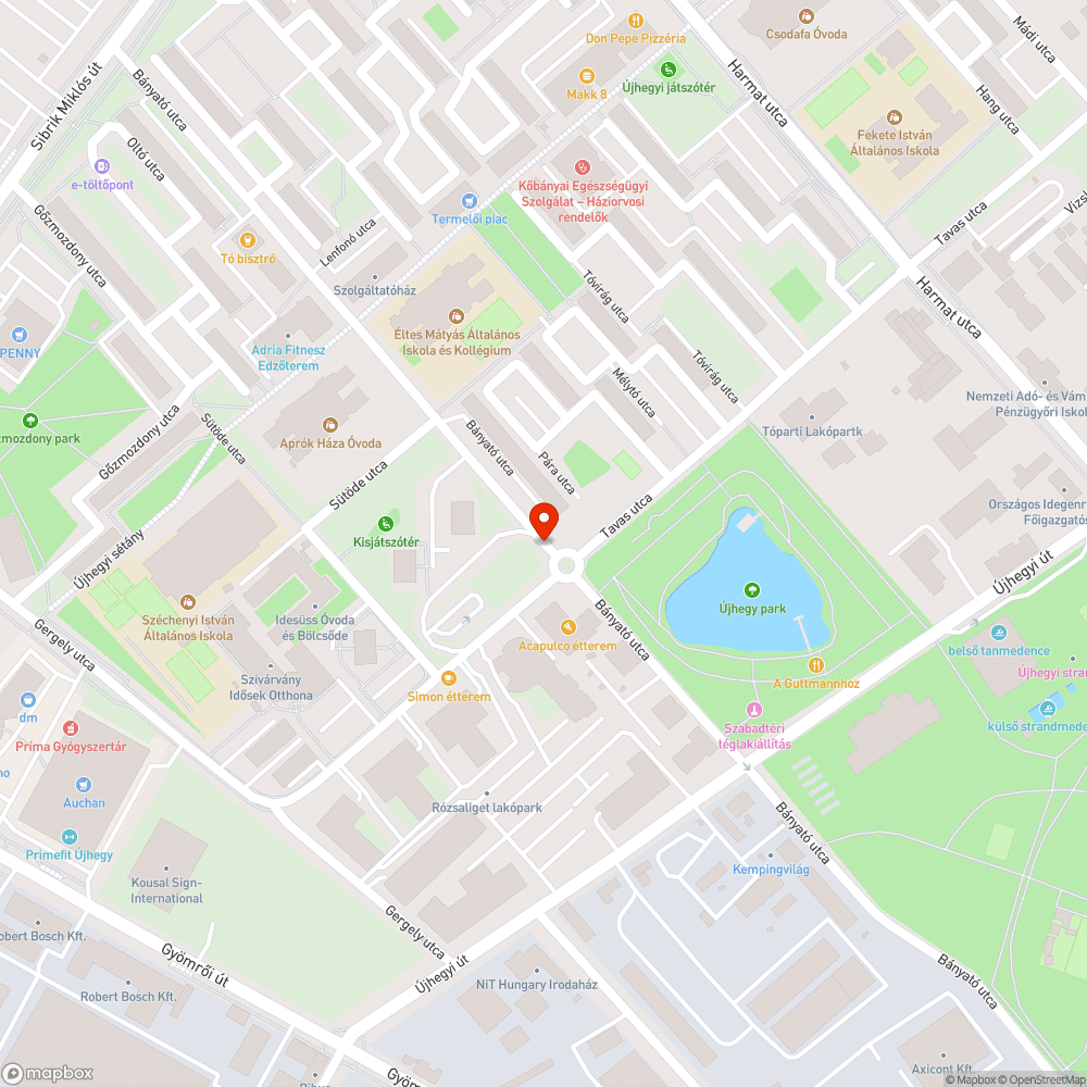 Nem világító lámpák - Bányató utca bejelentés helye