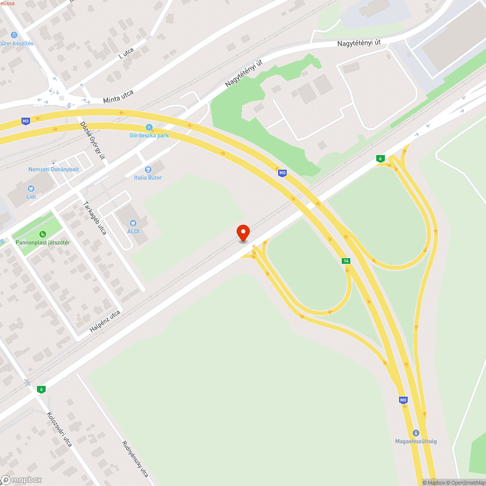 Szemét az út szélén bejelentés helye