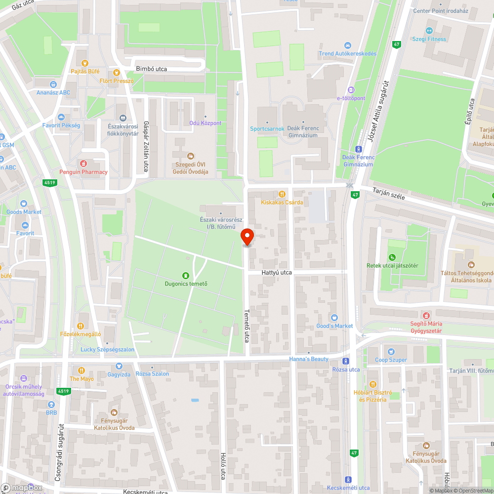 Szeged Temető utca járhatatlan bejelentés helye