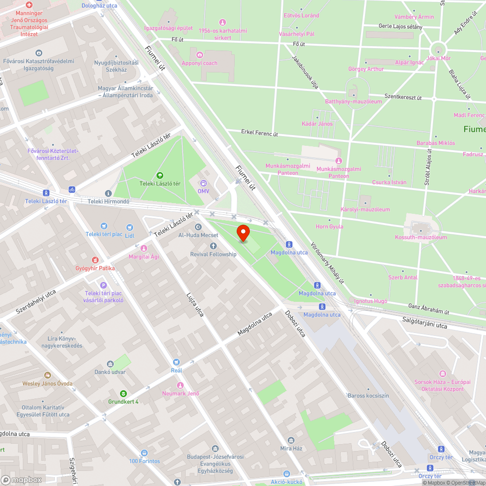 Törött lámpa bejelentés helye