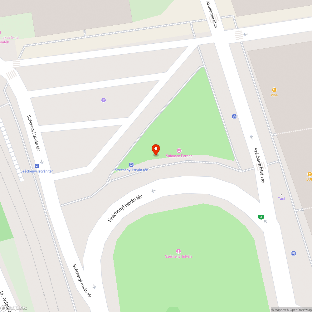 Megosztott megálló - Széchenyi bejelentés helye