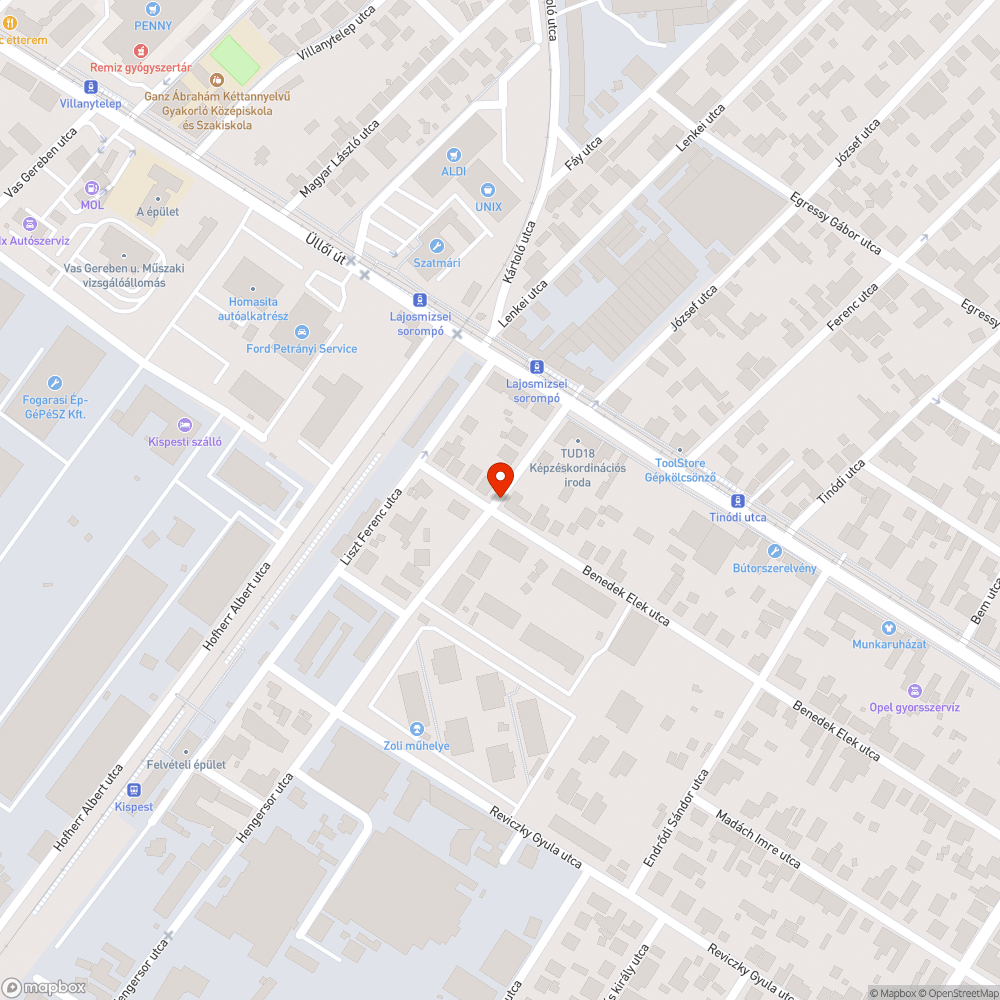 Graffitis tábla - Hengersor bejelentés helye