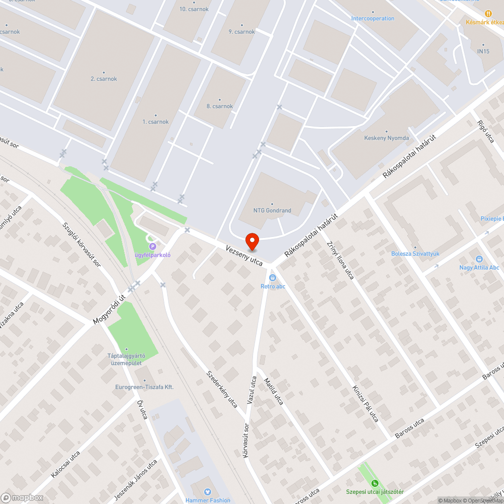 Elhagyott jármű - Vezseny bejelentés helye