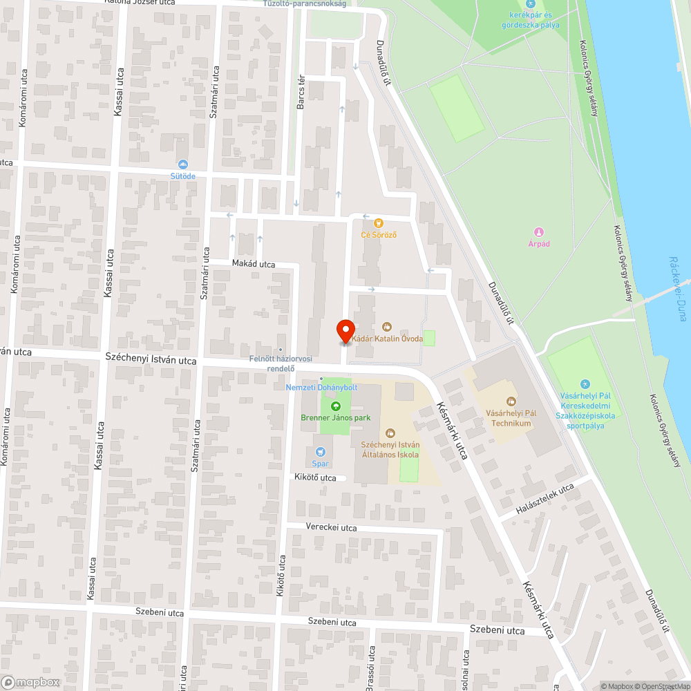 Járda visszafelé lejt bejelentés helye