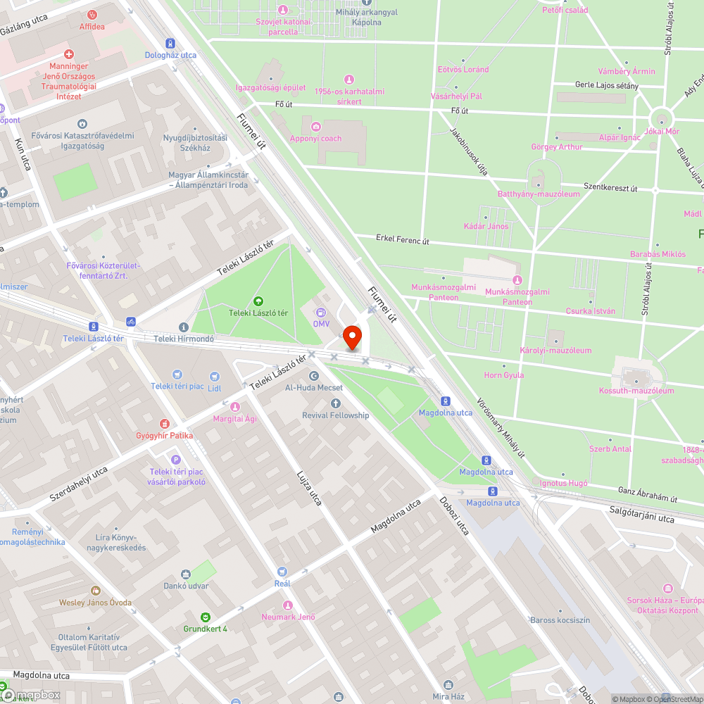 Rothadó információs oszlop bejelentés helye