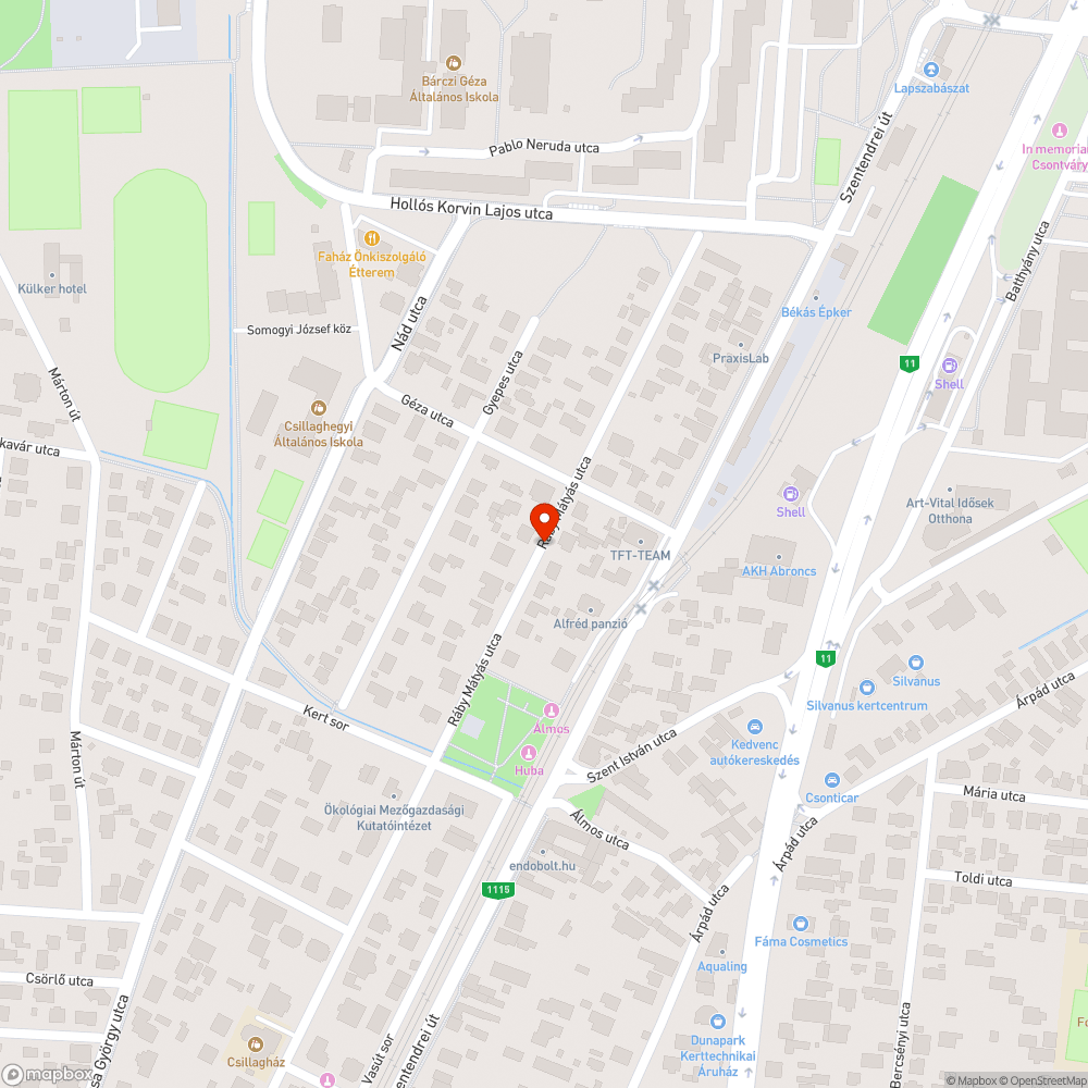 Veszélyes fa bejelentés helye