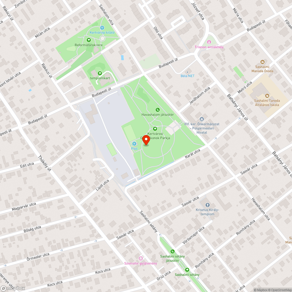 Graffiti a parkban bejelentés helye