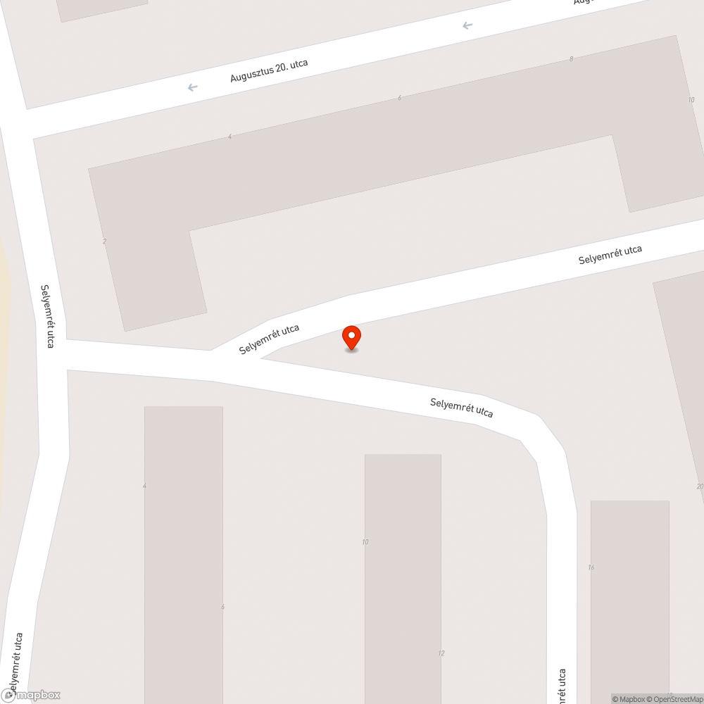 Mély kátyú bejelentés helye