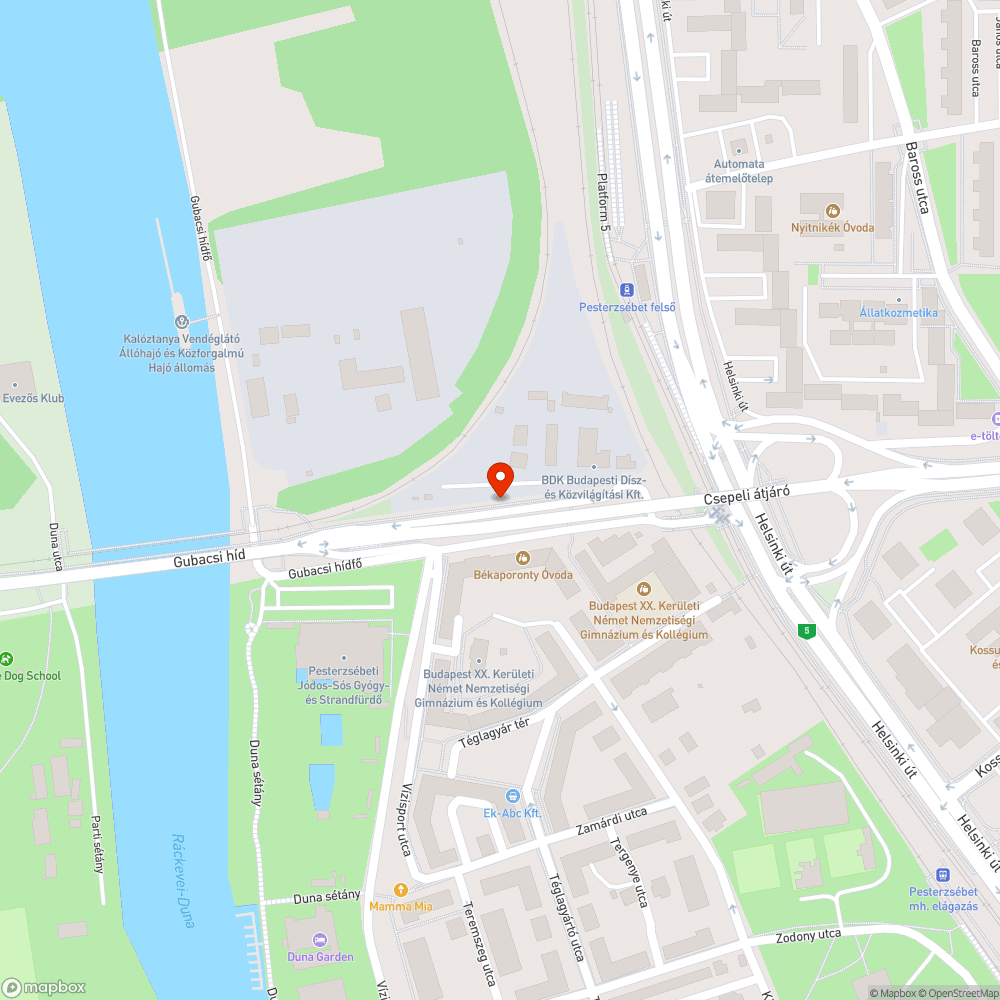 Kiégett lámpa a BDK főhadiszállás mellett bejelentés helye