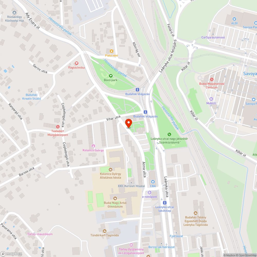 Megsüllyedt csatorna bejelentés helye