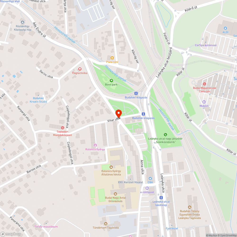 Hibás útburkolat bejelentés helye