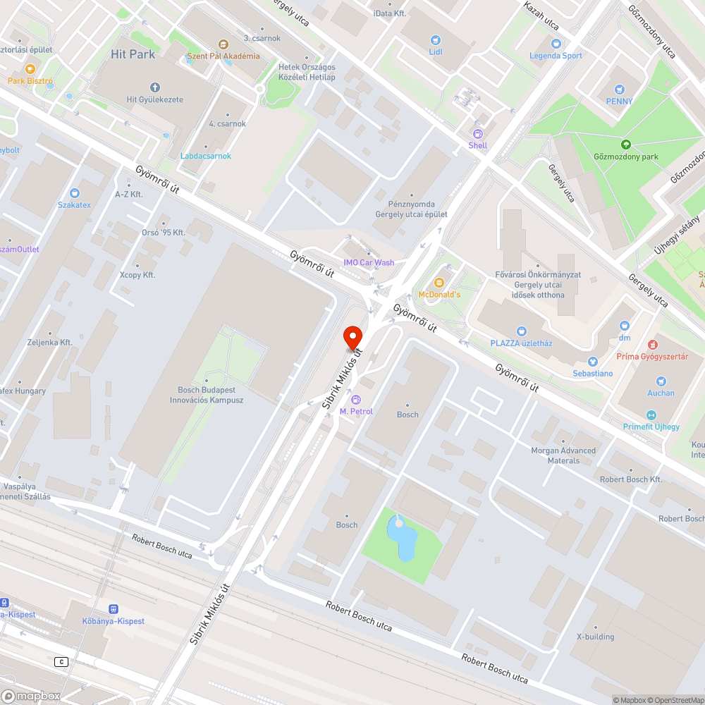 Kiégett lámpa bejelentés helye