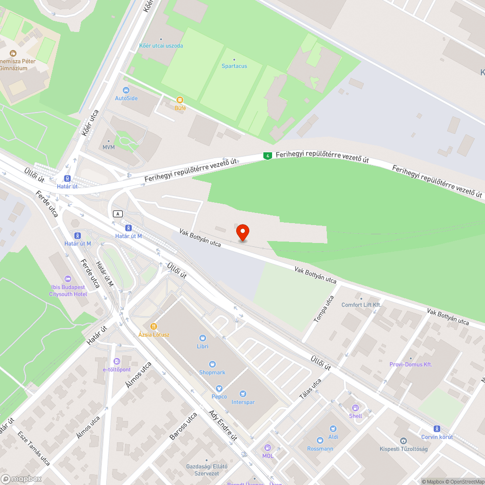 Járdát parkolónak használó autók a Vak Bottyán úton bejelentés helye