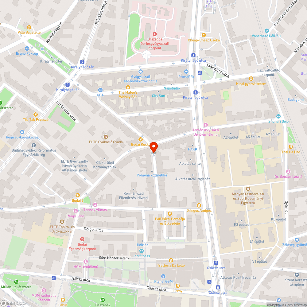 Járdára parkolás bejelentés helye