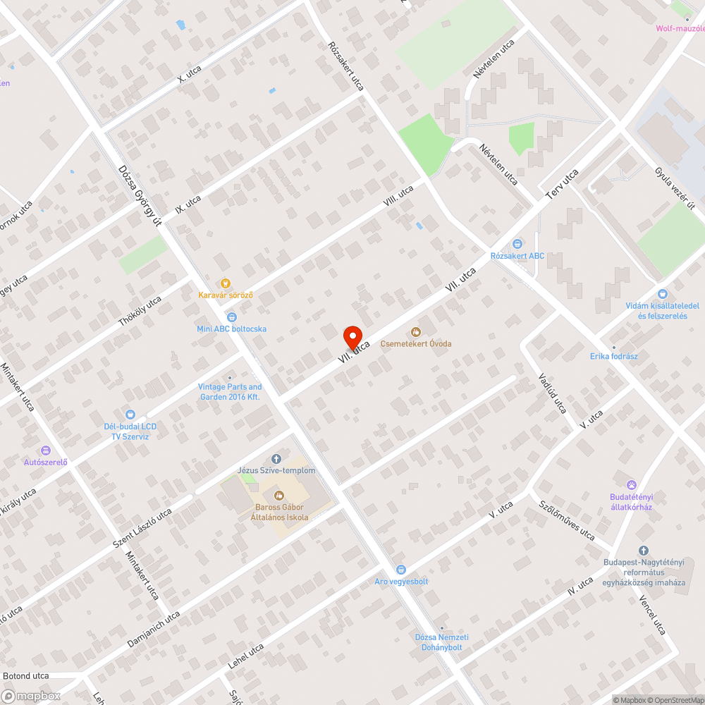 Töredezett és megsüllyedt útburkolat bejelentés helye