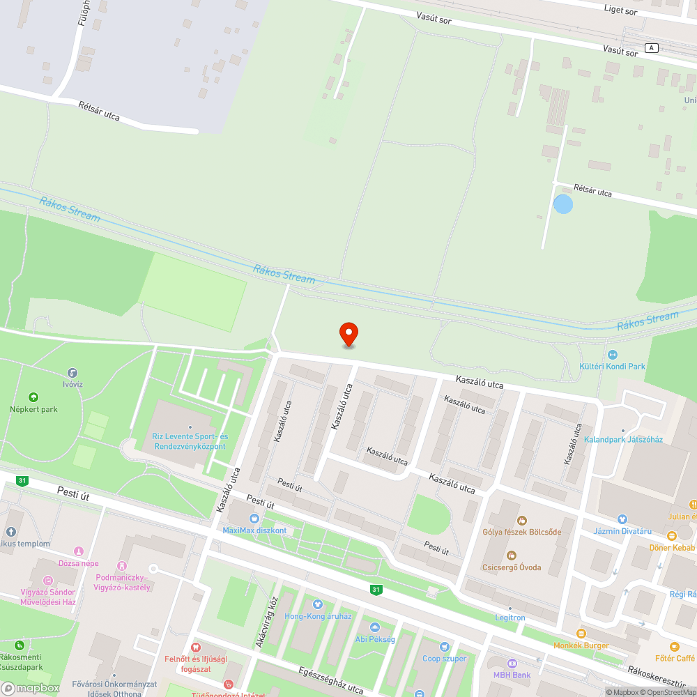 Elhagyott jármű bejelentés helye