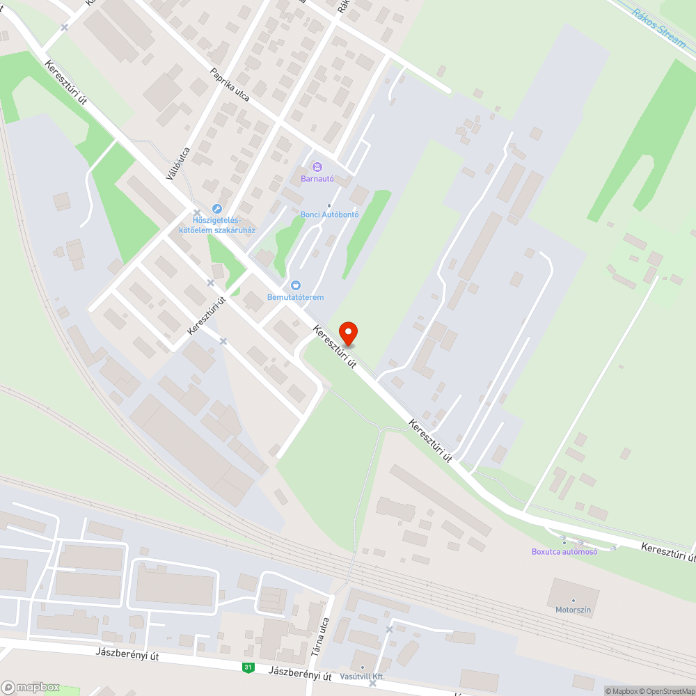 Lomok a Keresztúri út mellett bejelentés helye