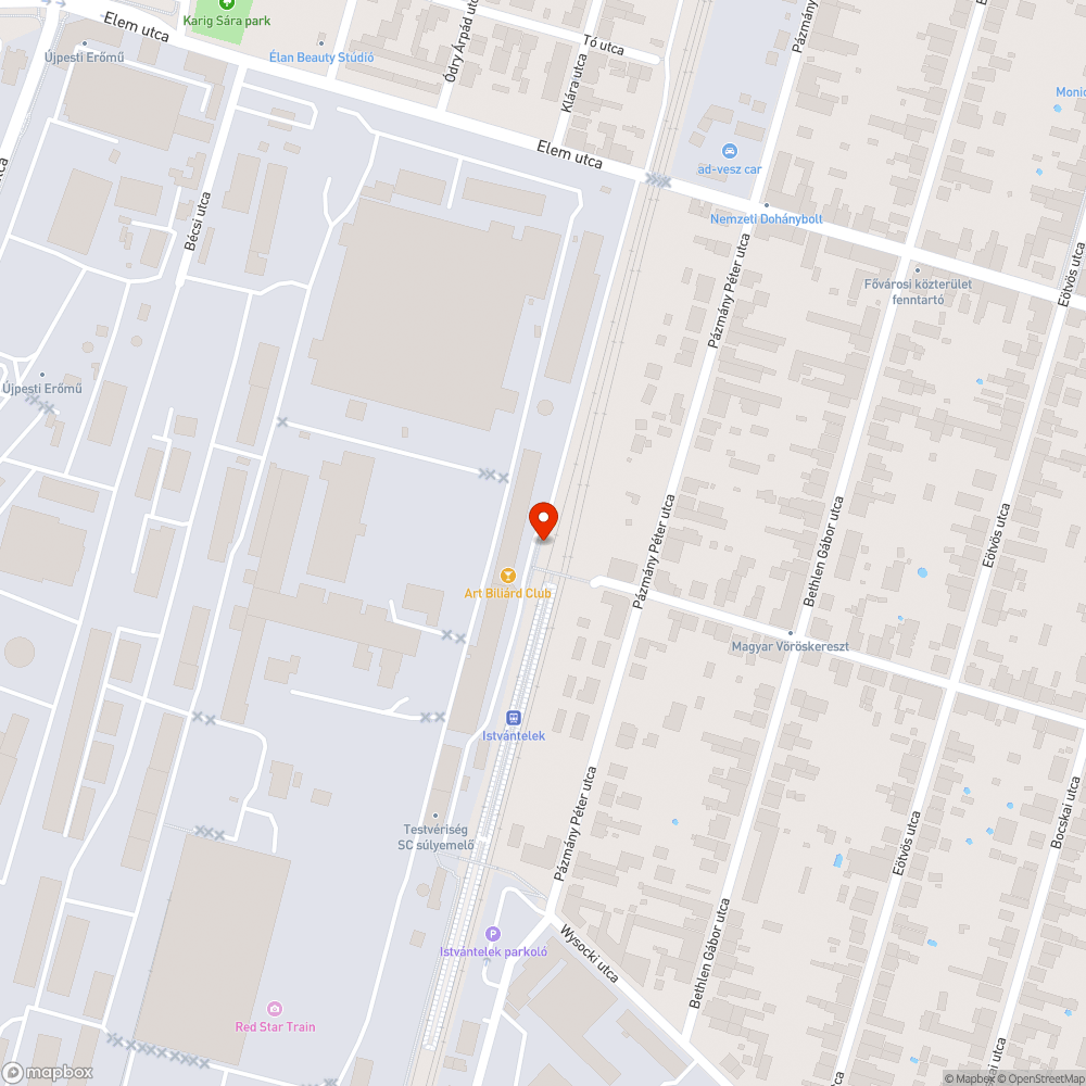 Istvántelek vasútállomás felüljáró bejelentés helye