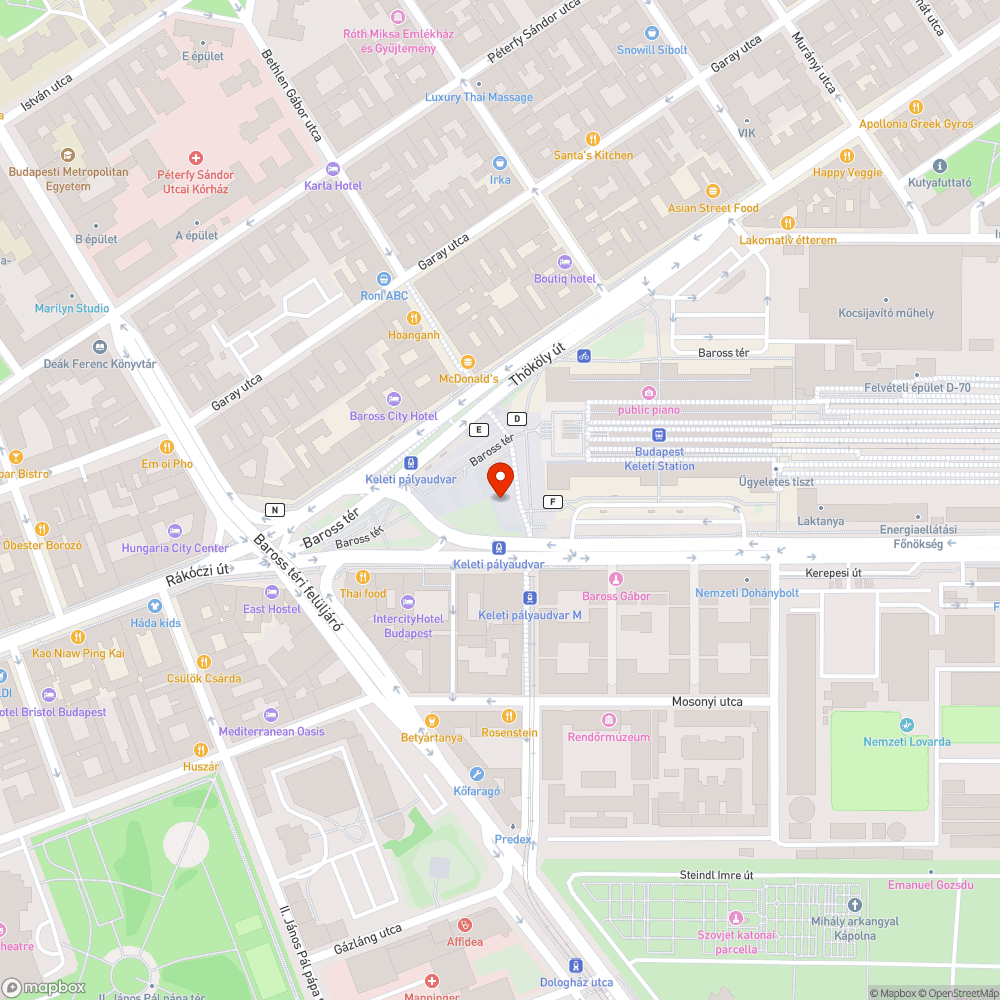 Baross tér pihenő részének elhanyagoltsága bejelentés helye