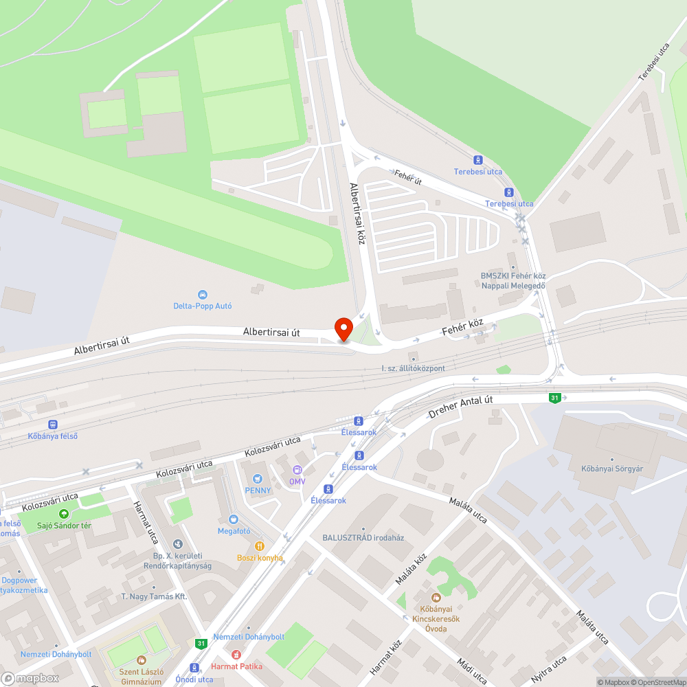 Eldőlő EAK tábla bejelentés helye