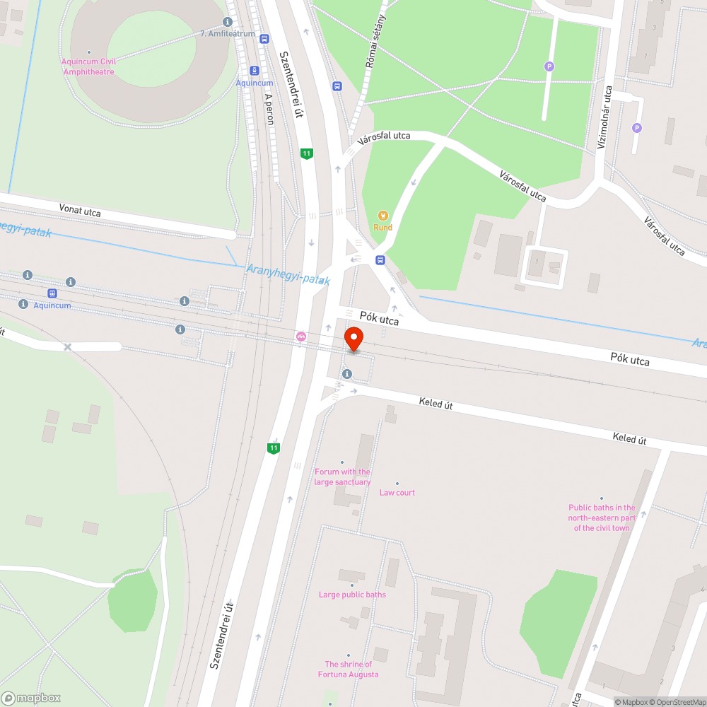 Nem világít az ostorlámpa - Szentendrei út- vasúti híd lába bejelentés helye