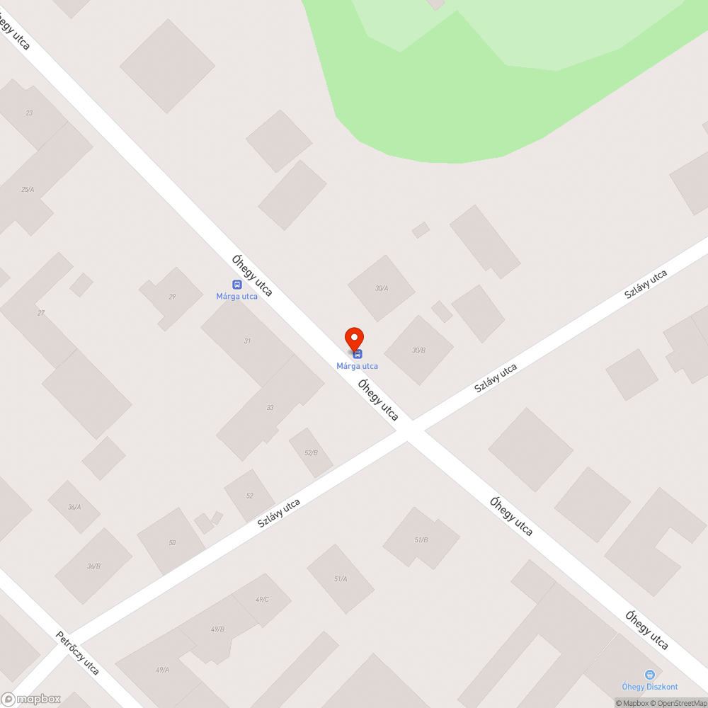 Elfordult buszmegálló tábla bejelentés helye