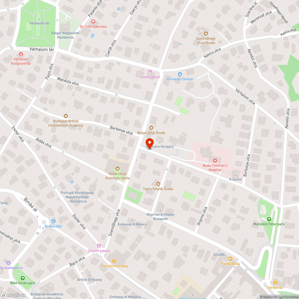 Kátyú bejelentés helye