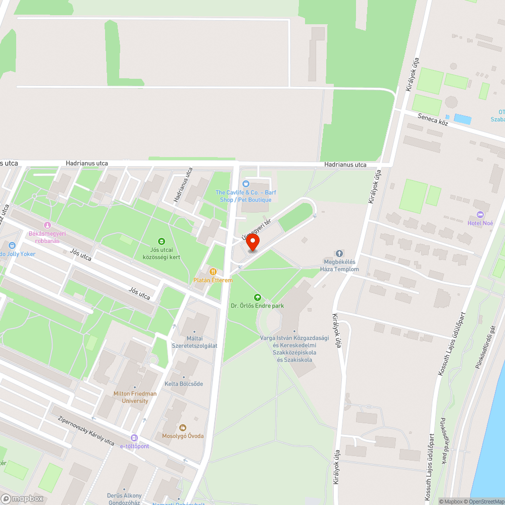 Kiégett neon bejelentés helye